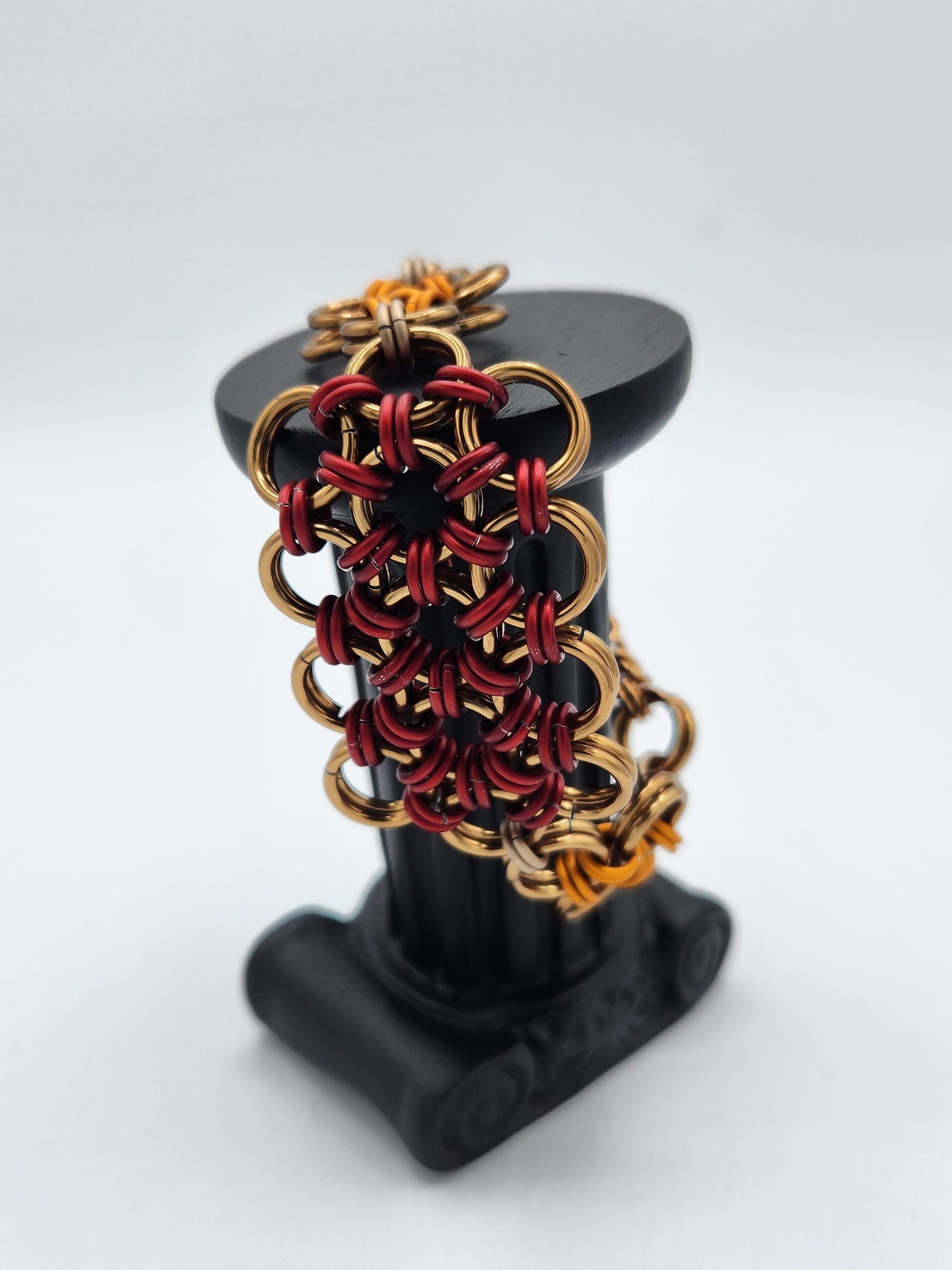 Bronze, Matte Red, Matte Orange, and Matte Taupe 12-in-2 Lace Bracelet