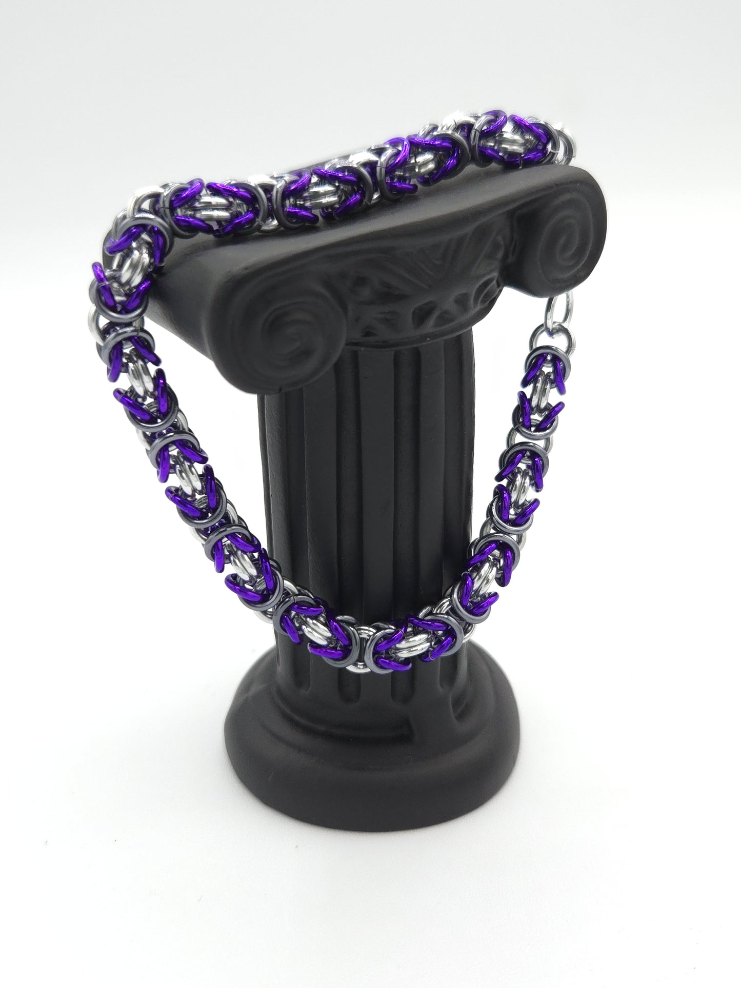 Graysexual Pride Byzantine Bracelet