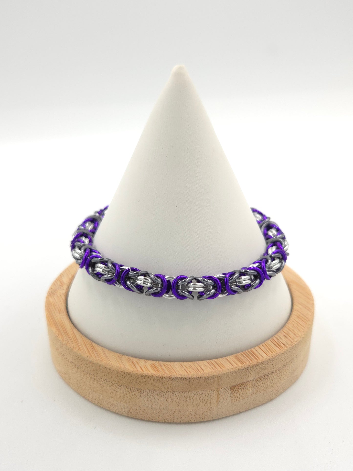 Graysexual Pride Byzantine Bracelet