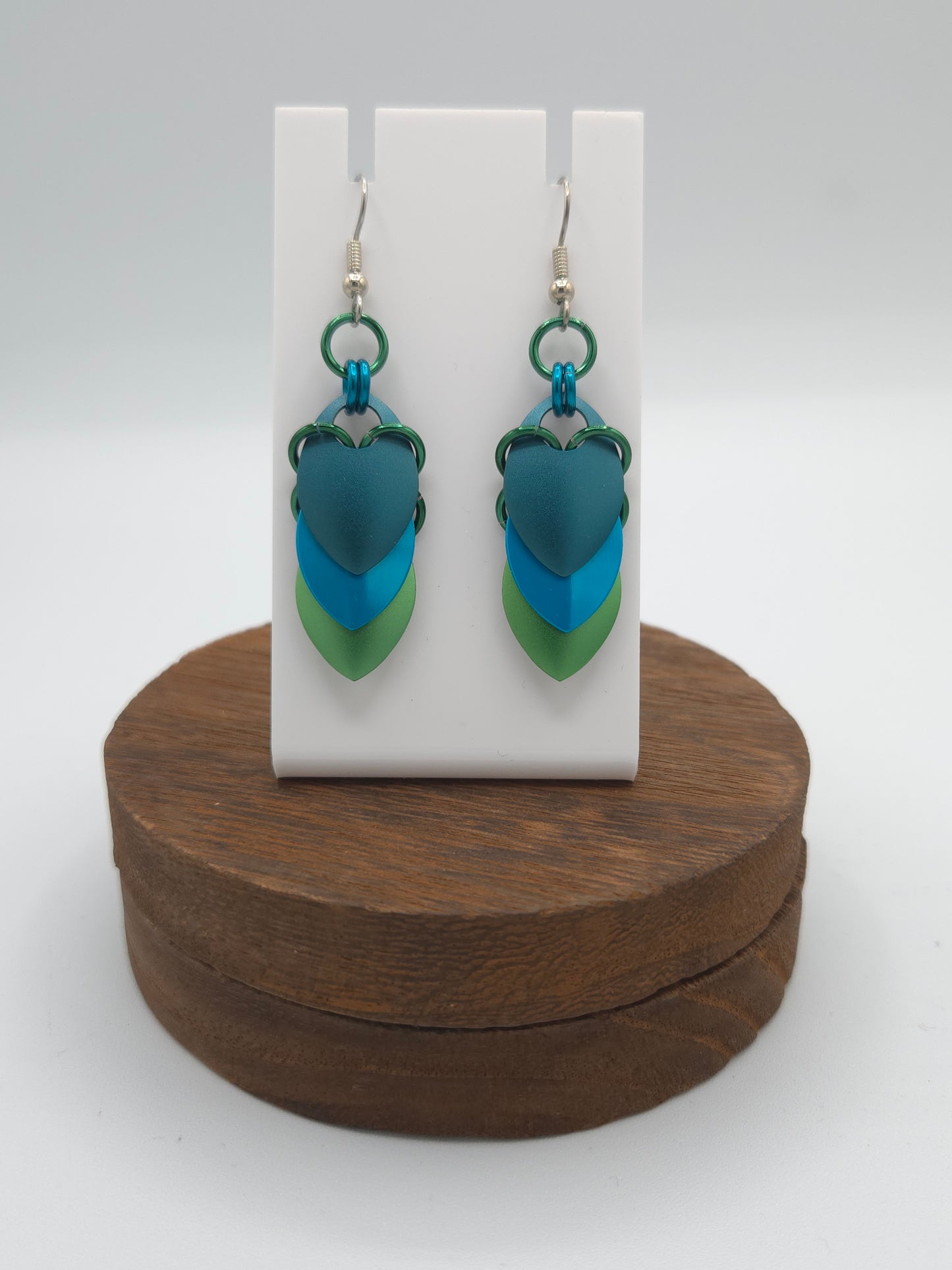 Scale Earrings - Ocean Leaves