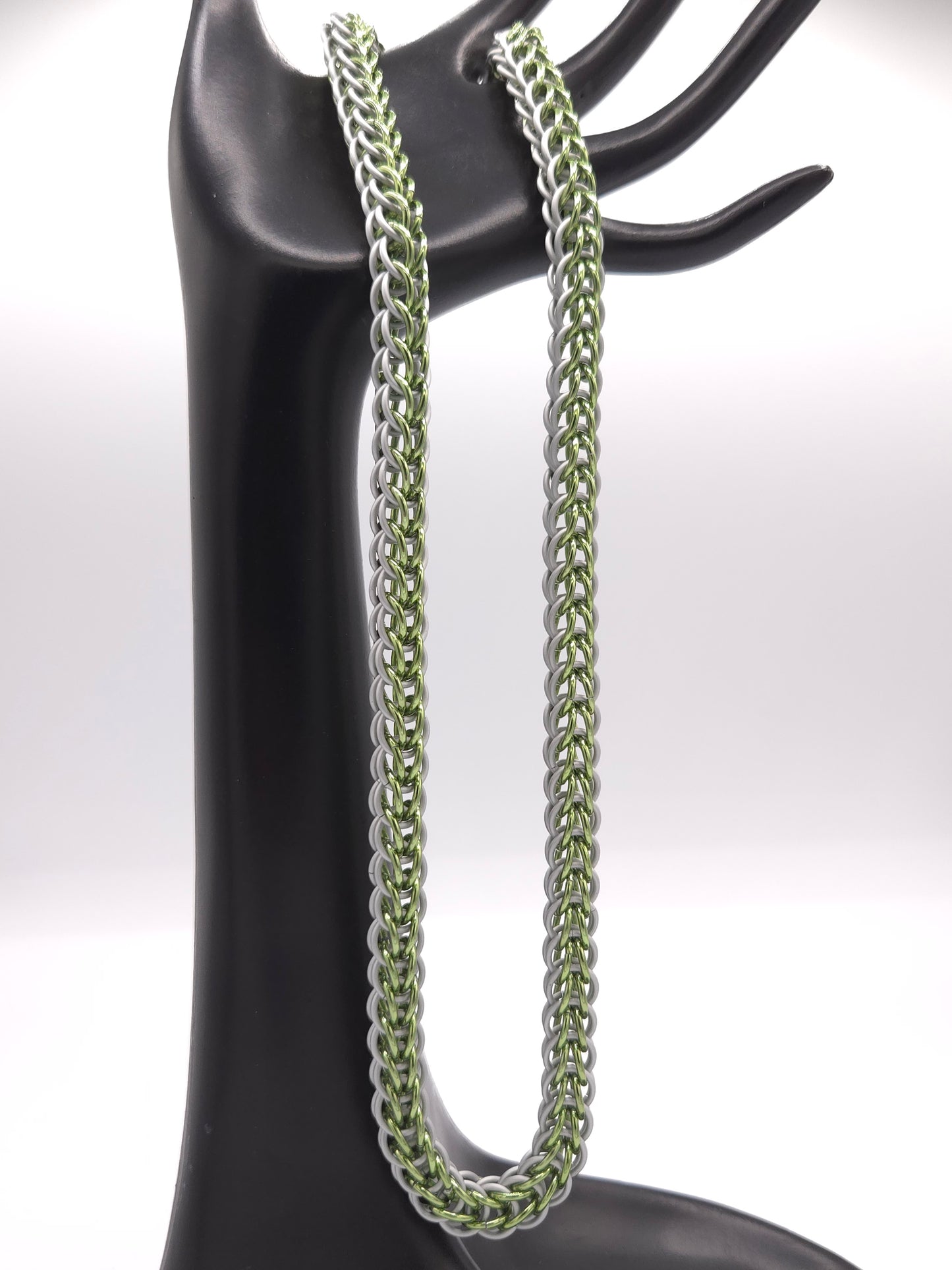Matte Frost and Lime Full Persian Necklace