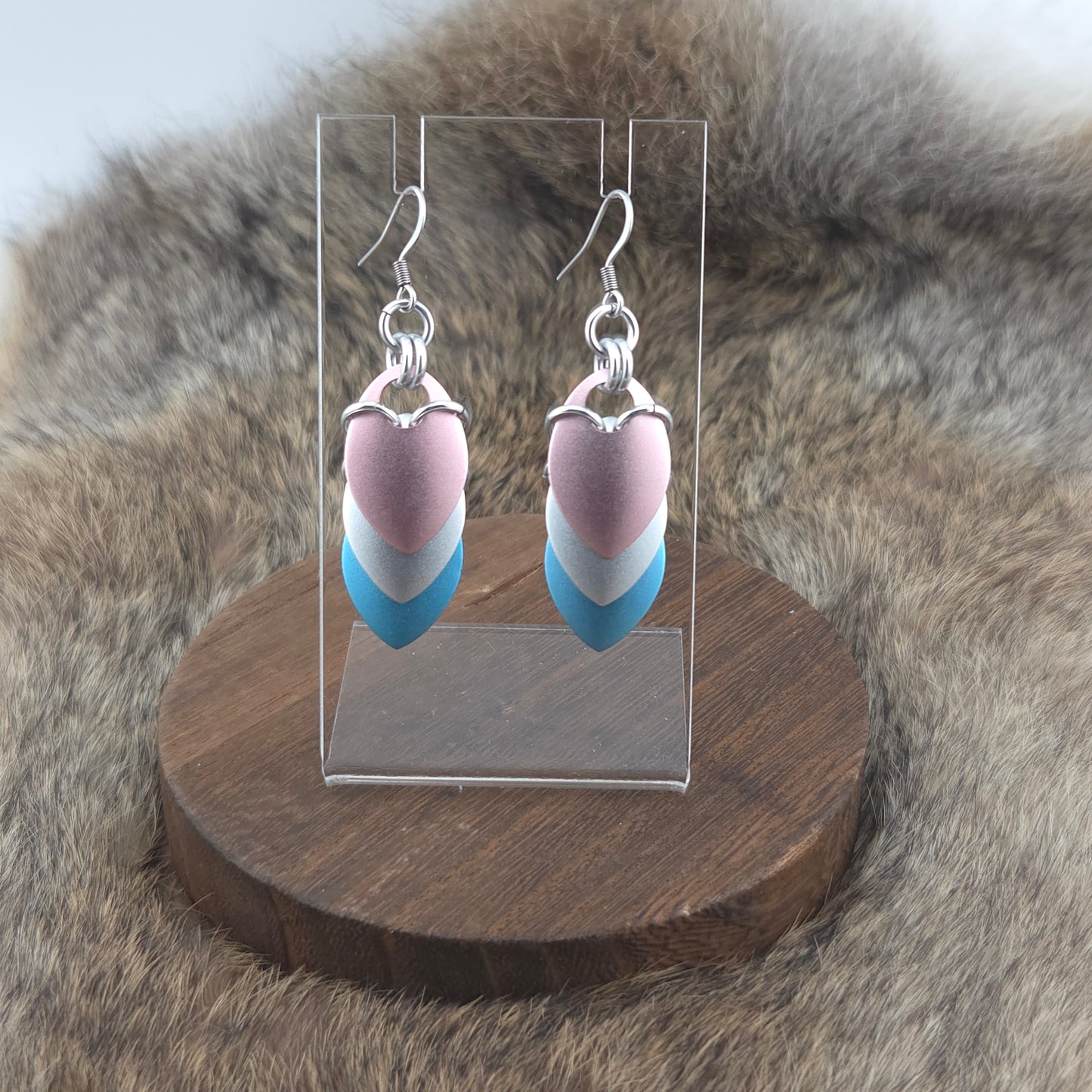 Earrings - Transgender Pride - Premium Anodized Aluminum (Hooks)