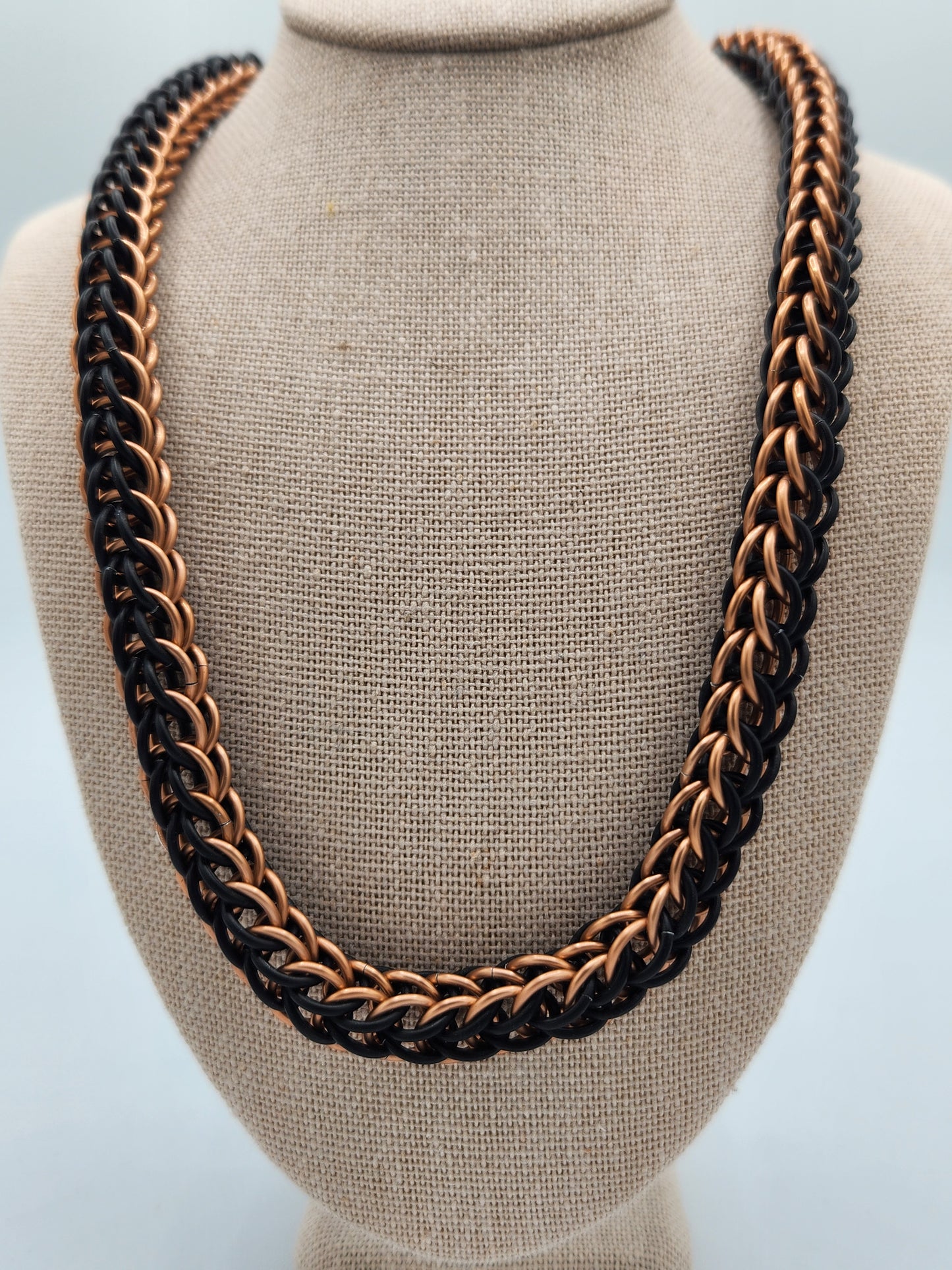 Matte Black and Copper Full Persian Necklace