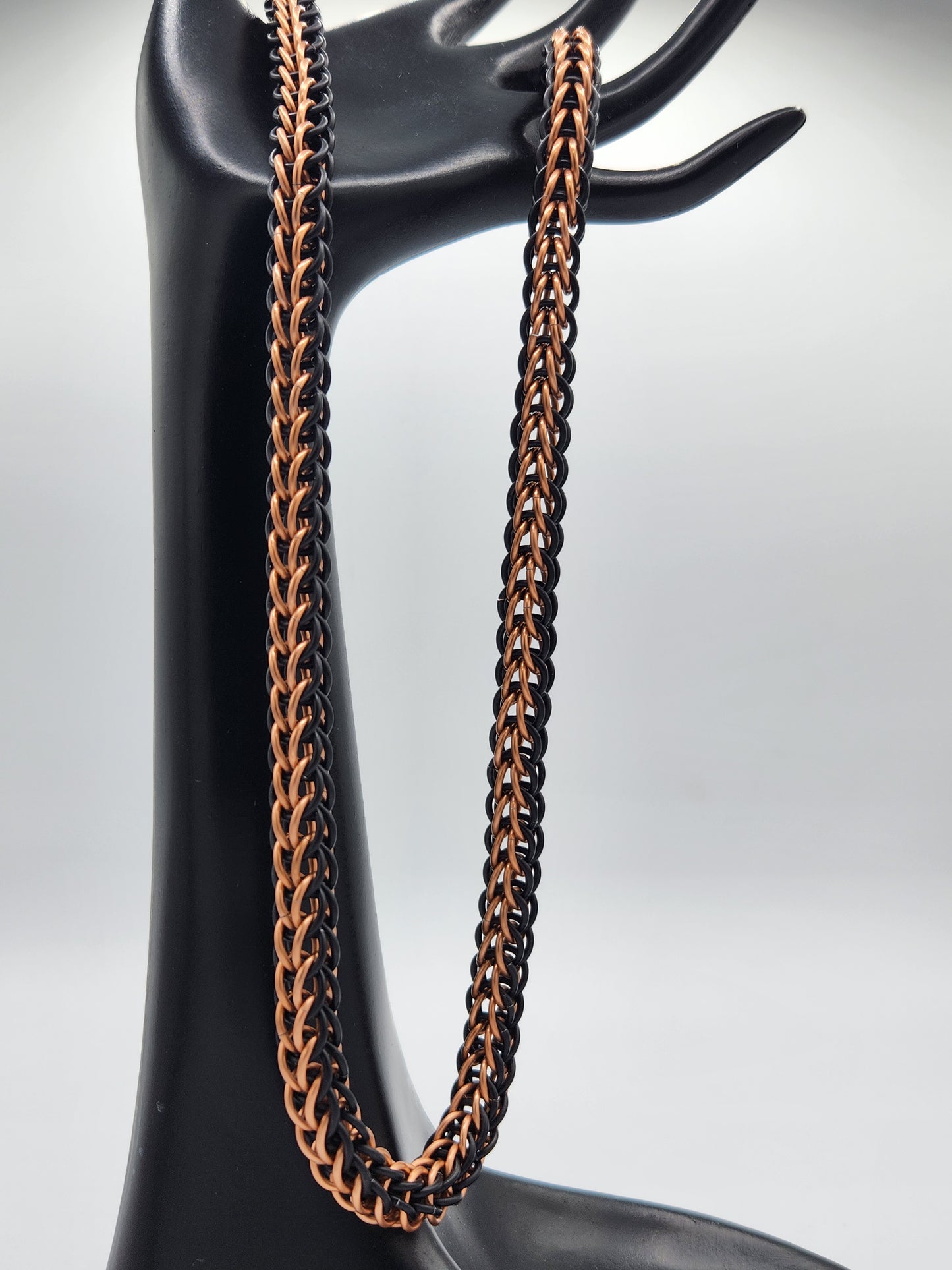 Matte Black and Copper Full Persian Necklace