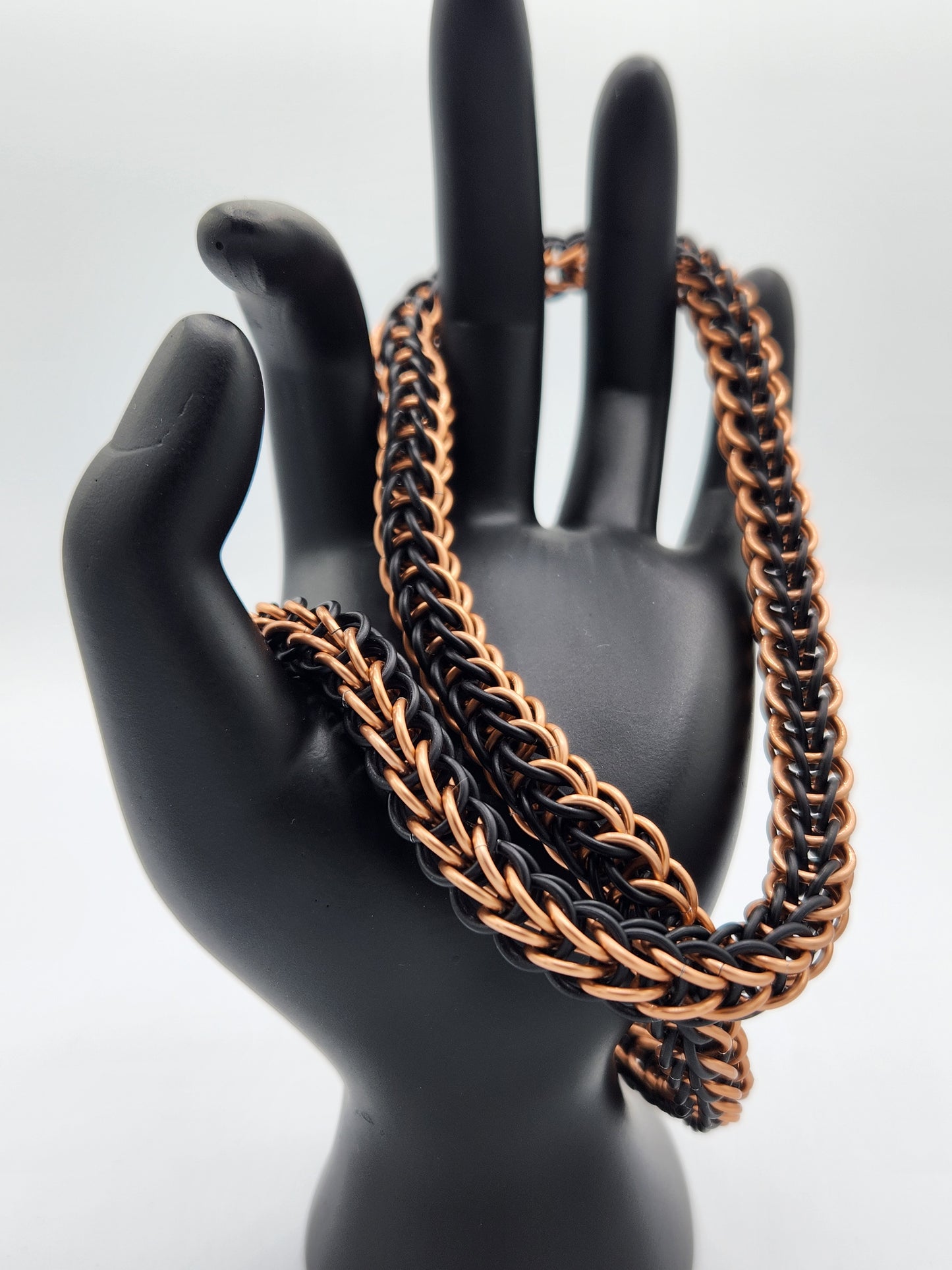 Matte Black and Copper Full Persian Necklace