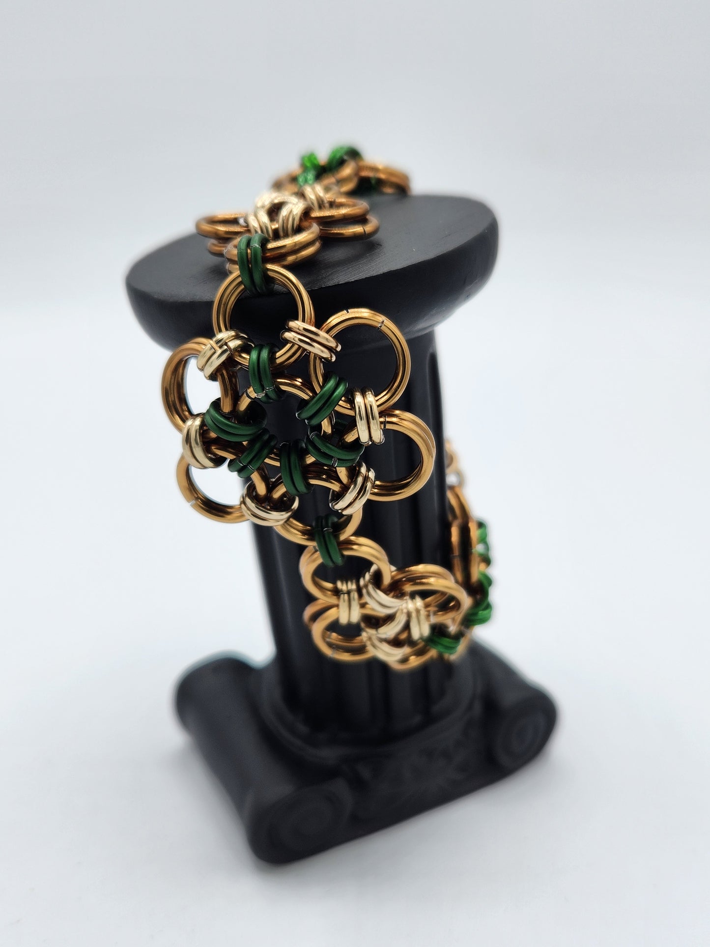 Bronze, Green, and Champagne 12-in-2 Lace Bracelet