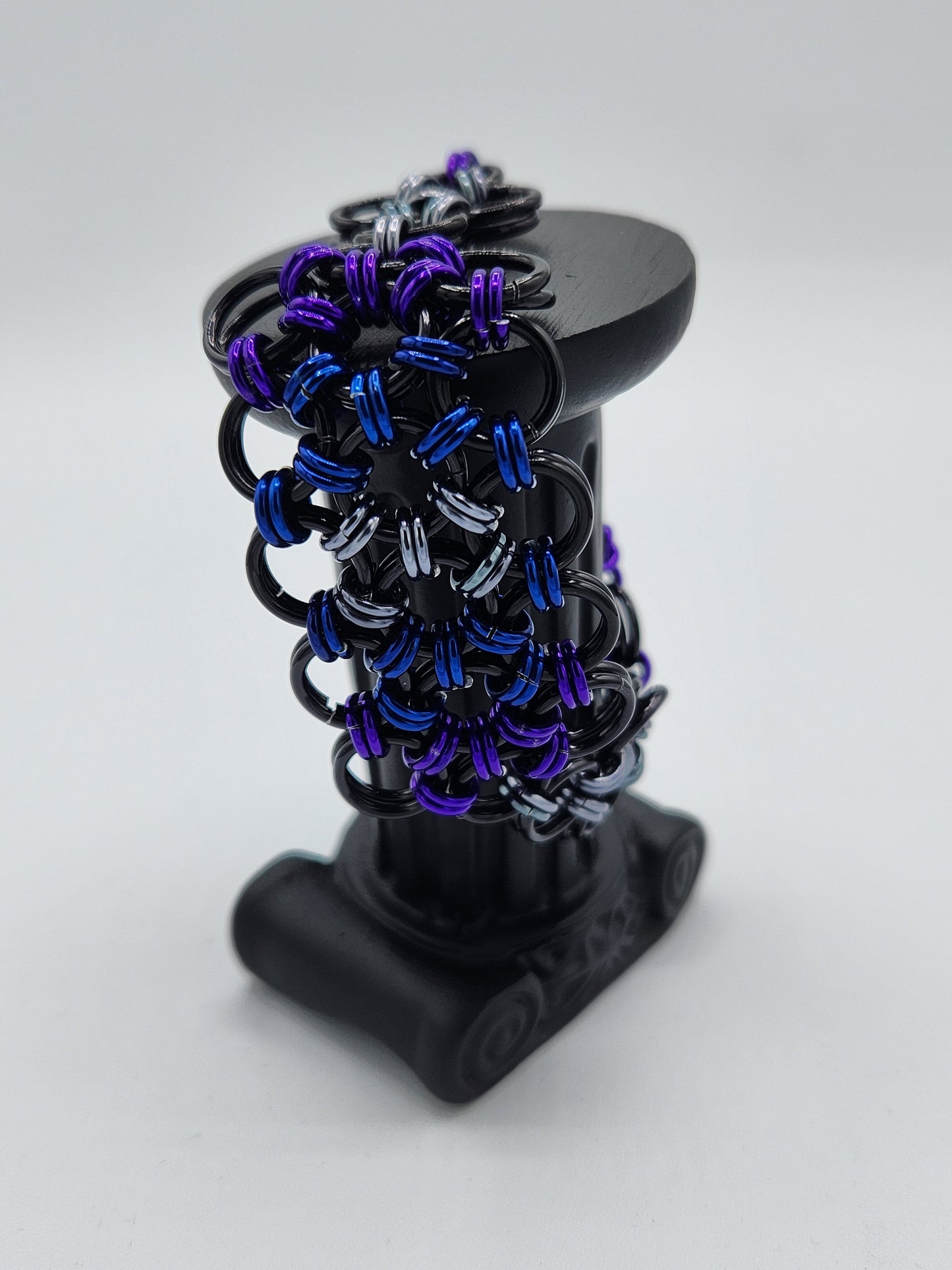 Black, Black Ice, Blue and Purple 12-in-2 Lace Bracelet