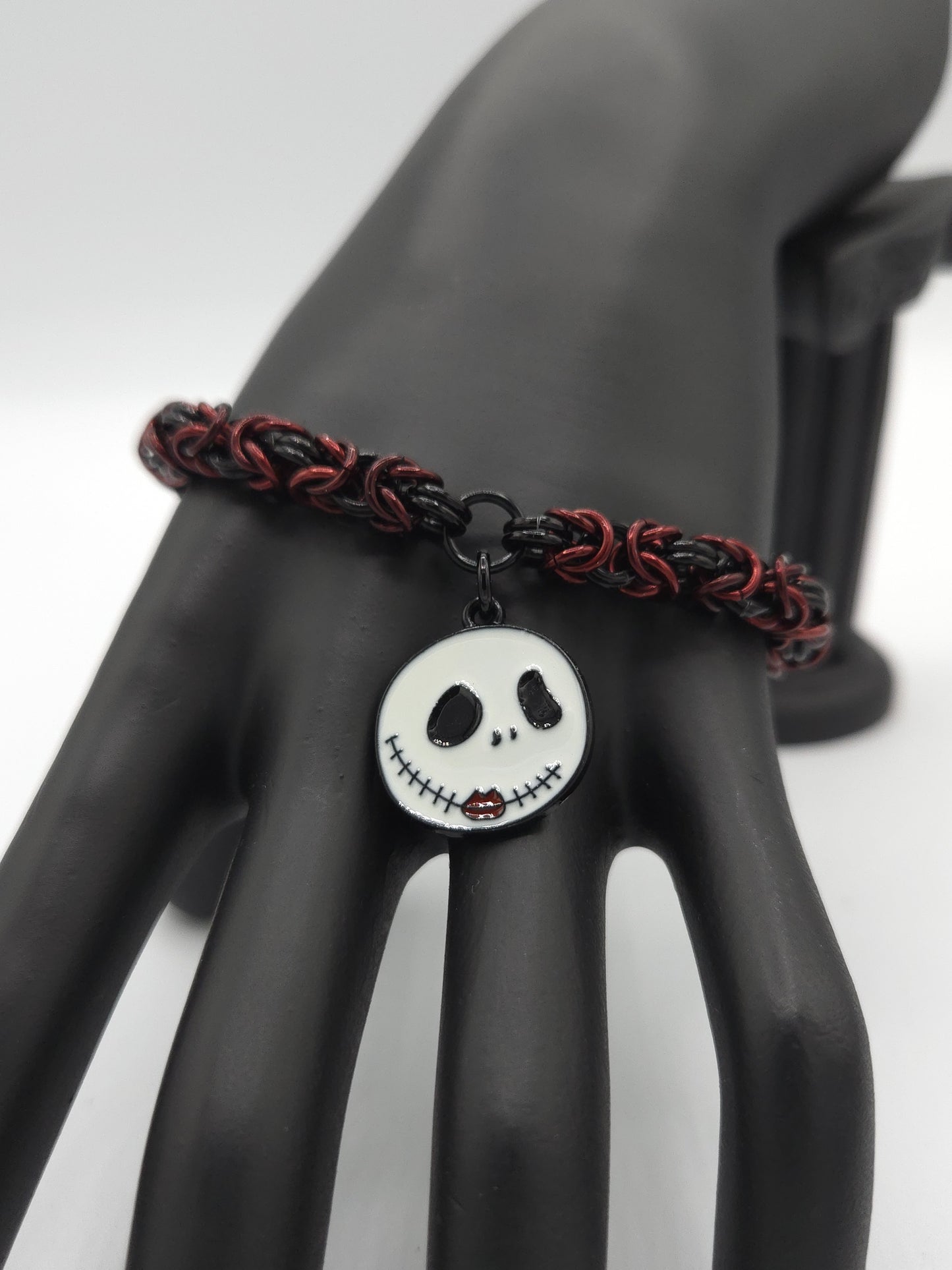 Just a Little Creepy Face Byzantine Bracelet