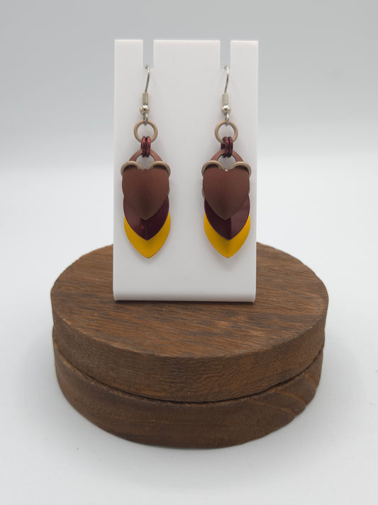 Scale Earrings - Toasted Yellow