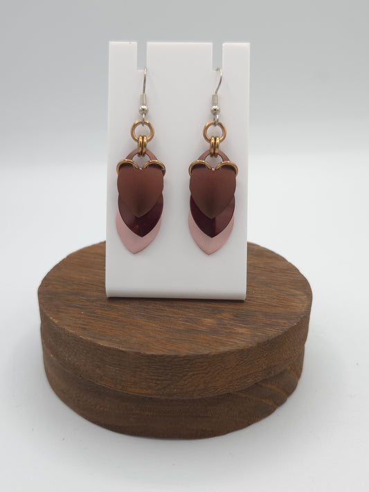 Scale Earrings - Rosewood