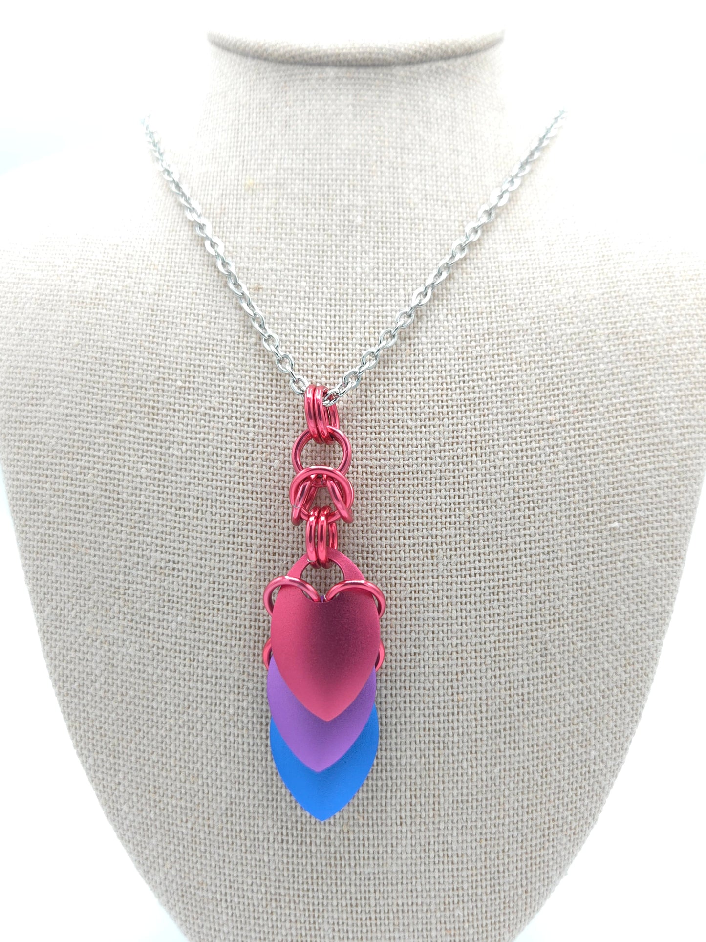 Bisexual Pride Scale Pendant Necklace