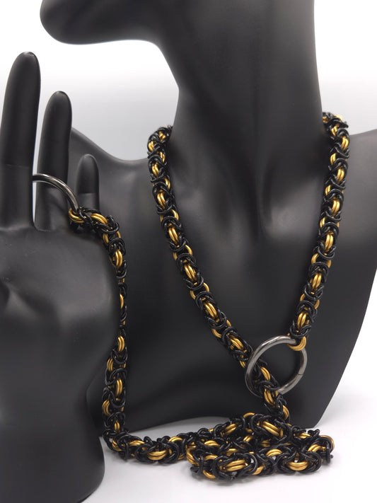 Black and Gold Byzantine Lariat