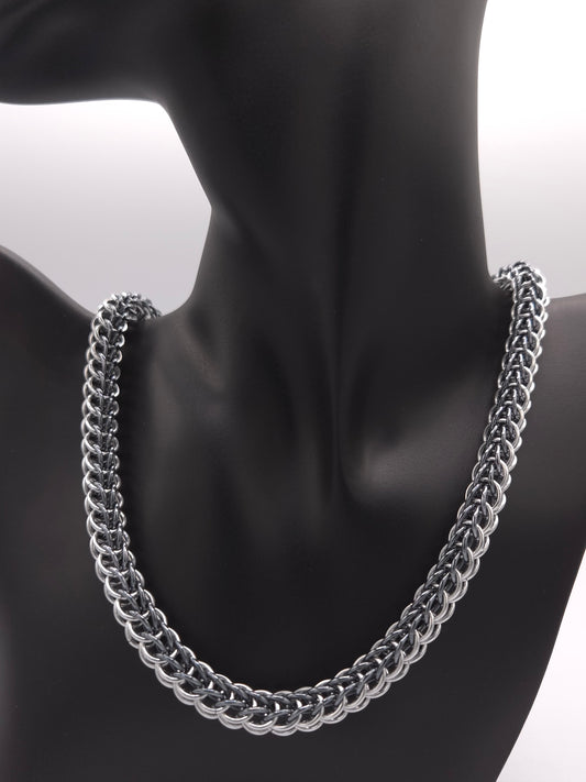 Silver and Black Ice Full Persian Necklace