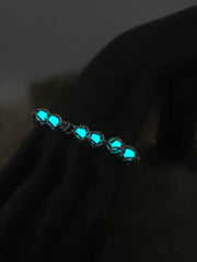 Stainless Steel Byzantine Bracelet – Teal Glow Beads