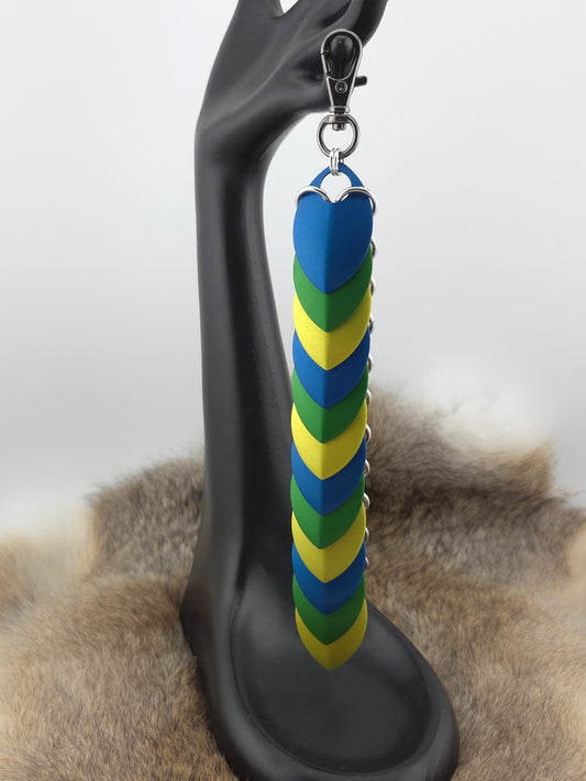 Fidget Scale Sensory Toy – Large Blue, Green & Yellow-Green Foxweave Studios