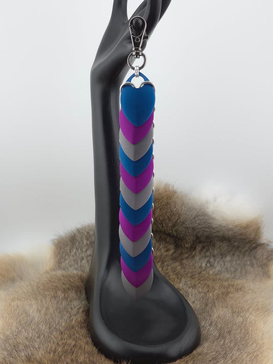 Fidget Scales Sensory Toy Large Blue Violet and Storm Gray Foxweave Studios