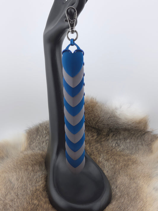 Blue Storm Gray Fidget Scale – Large Anodized Sensory Toy Foxweave Studios