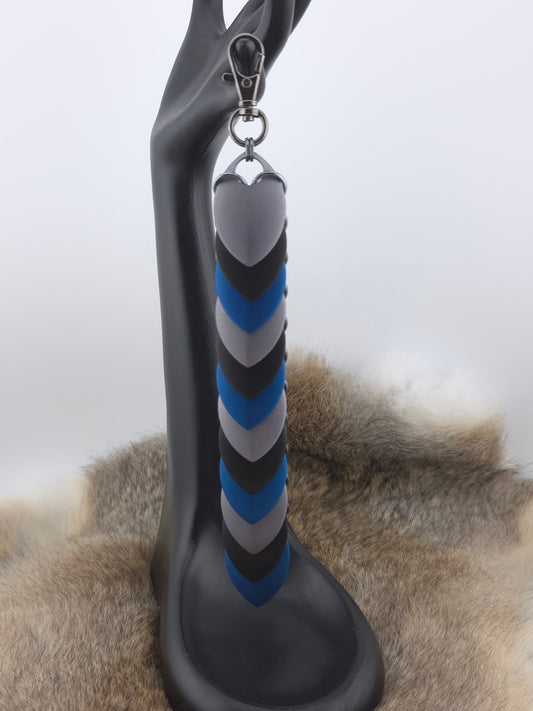 Fidget Scales - Large Scales - Storm Gray, Black, and Blue (Gray Rings) Foxweave Studios