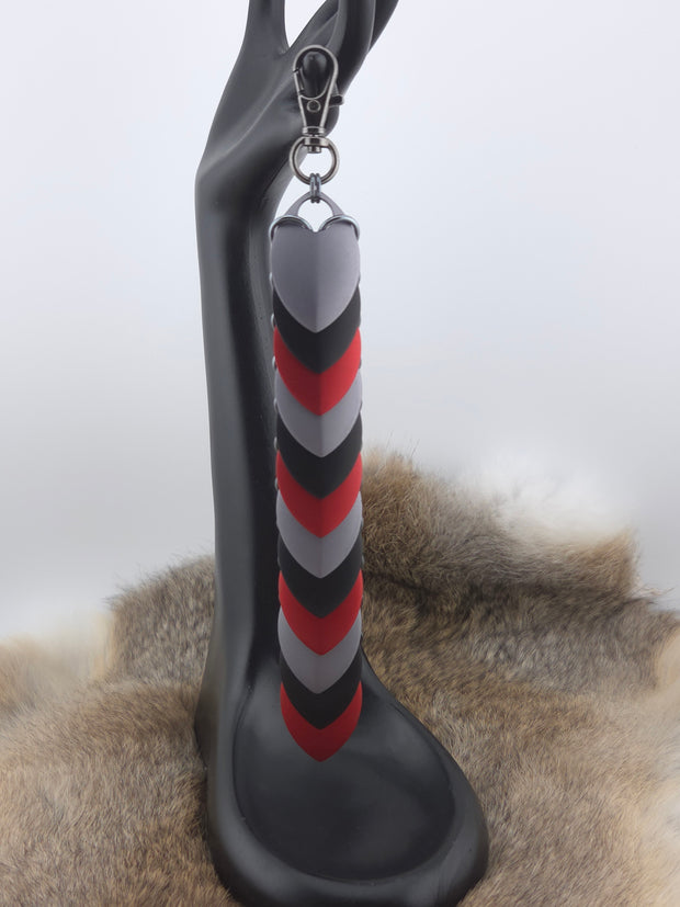 Fidget Scales - Large Scales - Storm Gray, Black, and Red (Gray Rings)