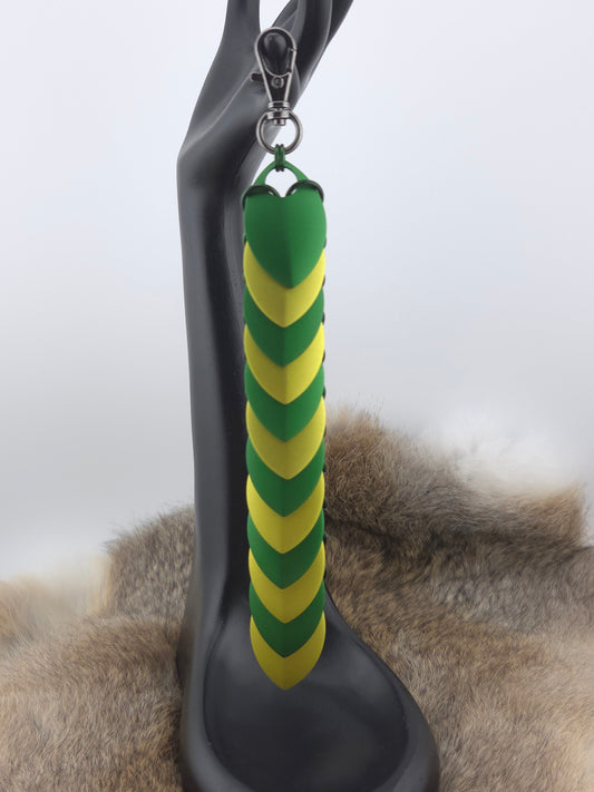 Fidget Scales - Large Scales - Green and Yellow-Green (Silver Rings) Foxweave Studios