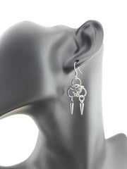 Stainless Steel Aura Unit Earrings with Steel Spikes