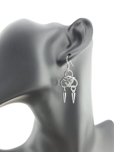 Stainless Steel Aura Unit Earrings with Steel Spikes