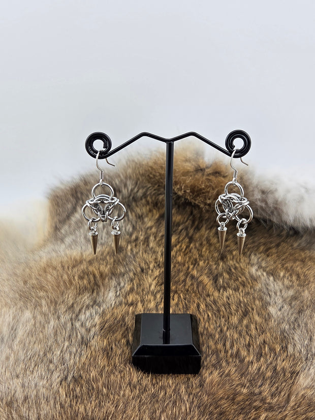 Stainless Steel Aura Unit Earrings with Steel Spikes