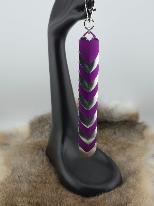 Fidget Scales - Large Scales - Violet and Silver (Silver Rings) Foxweave Studios