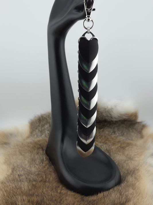 Fidget Scales - Large Scales - Black and Silver (Silver Rings) Foxweave Studios