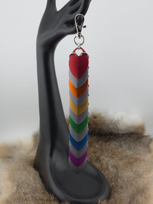 Fidget Scales - Large Scales - Rainbow & Storm Gray (Silver Rings) Foxweave Studios