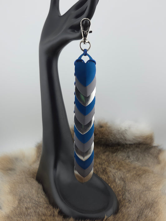 Fidget Scales - Large Scales - Blue, Storm Gray, and Silver (Blue Rings) Foxweave Studios