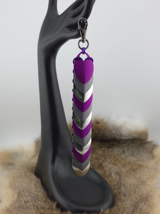 Fidget Scales - Large Scales - Violet, Storm Gray, and Silver (Purple Rings) Foxweave Studios
