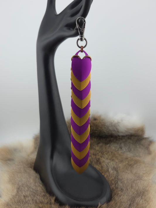 Fidget Scales - Large Scales - Violet & Gold (Bronze Rings) Foxweave Studios