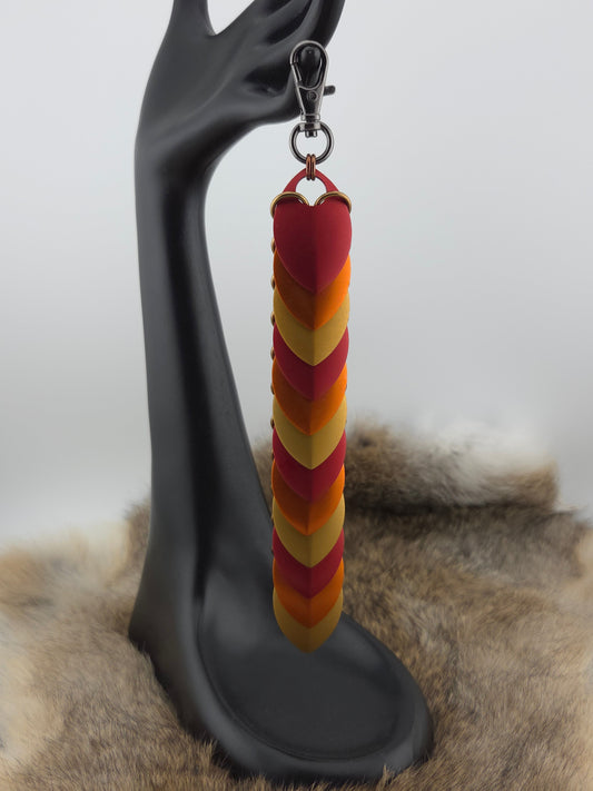 Fidget Scales - Large Scales - Red, Orange, and Gold (Bronze Rings) Foxweave Studios