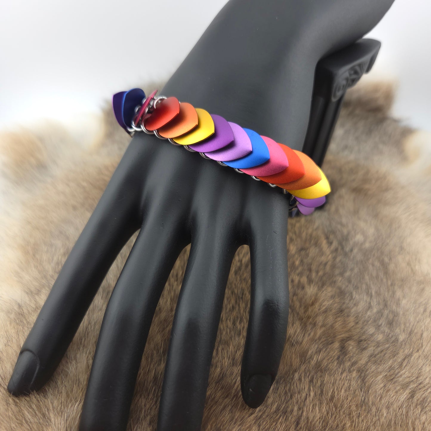 Dragon Scale Bracelet - Sunset - Purple, Blue, Orange, Gold
