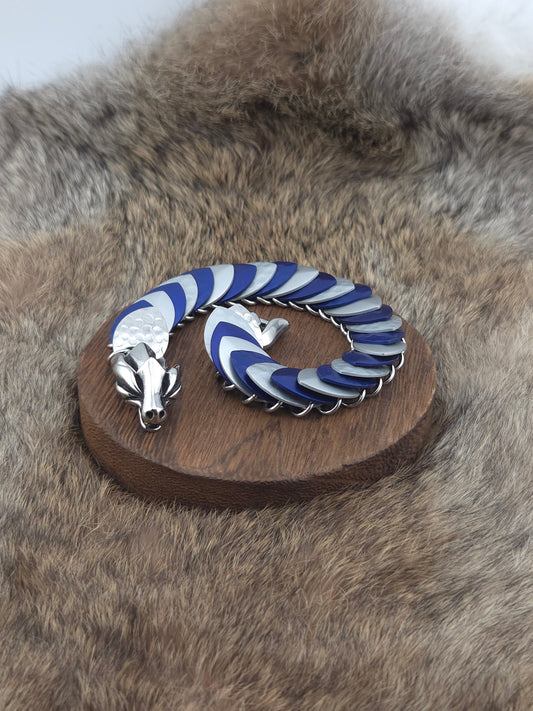 Dragon Scale Bracelet - Scottish Flag - Aluminum Scales