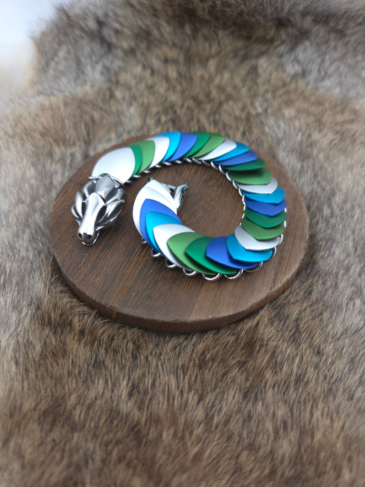 Dragon Scale Bracelet - Gay Pride - Aluminum Scales