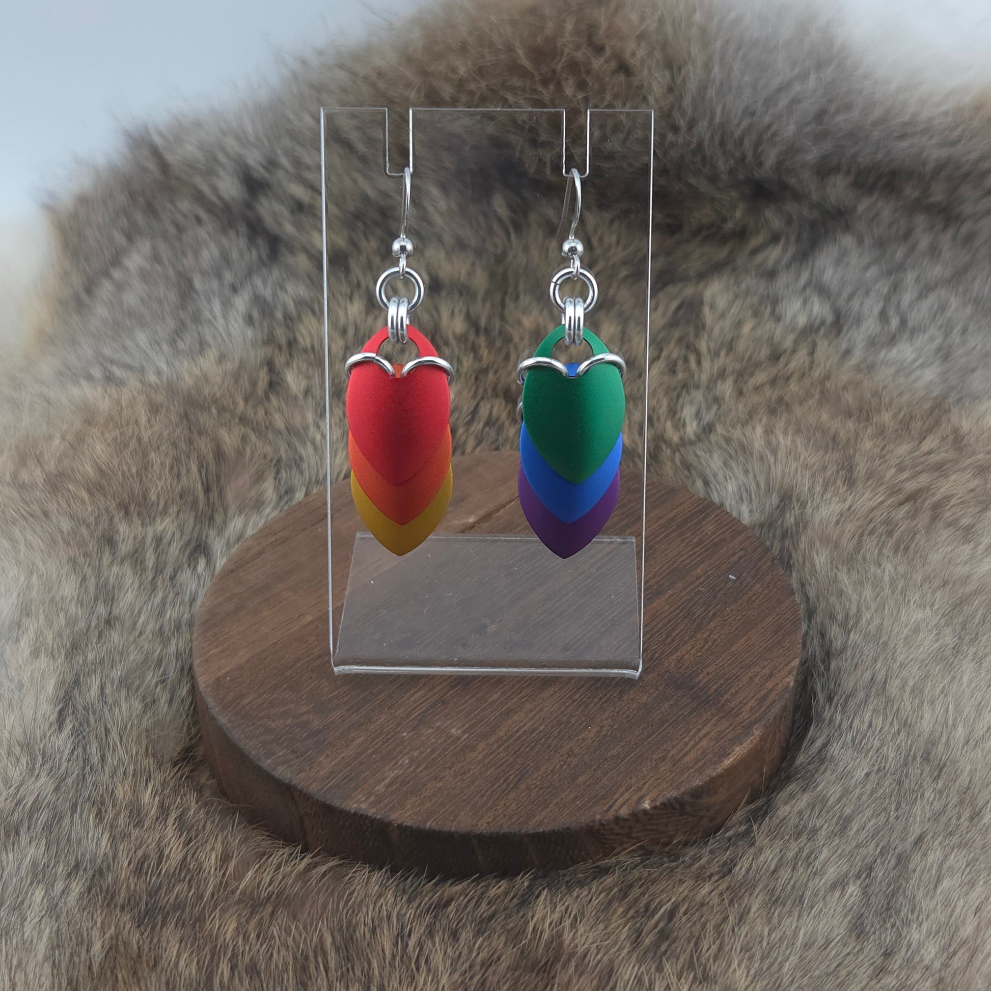 Earrings - Rainbow Pride - Premium Anodized Aluminum (Hooks)