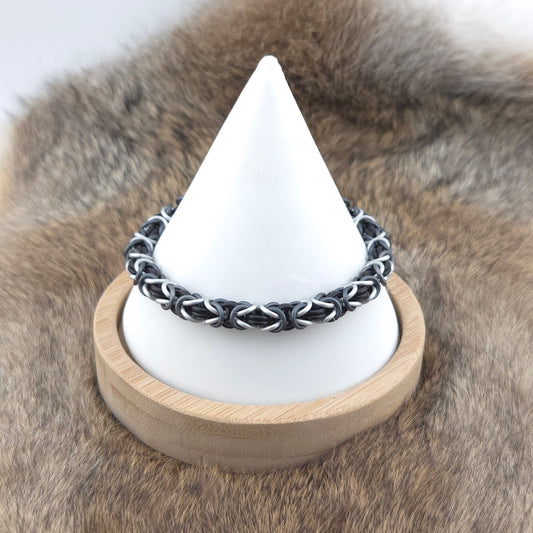 Byzantine Chainmail Bracelet - Matte Black, Matte Frost, Matte Gray - Premium Anodized Aluminum
