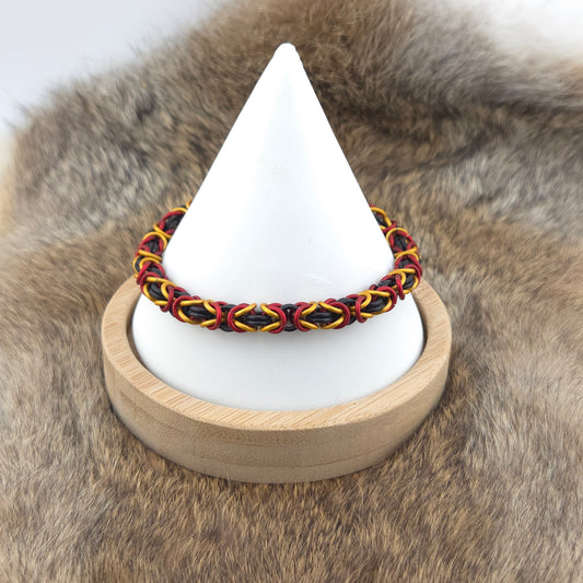 Byzantine Chainmail Bracelet - Matte Black, Matte Gold, Matte Red - Premium Anodized Aluminum